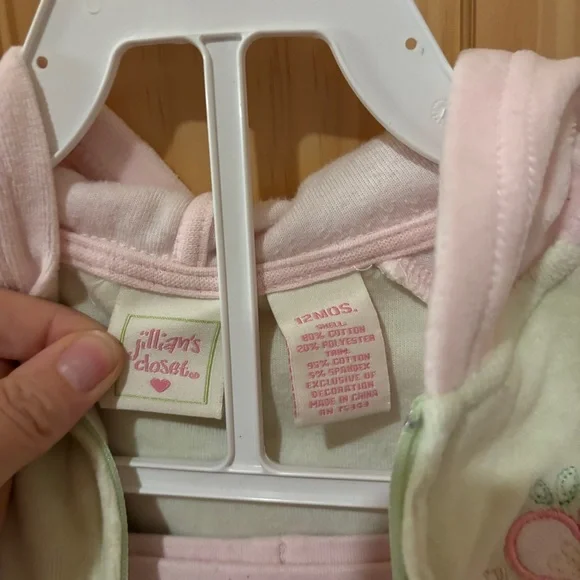 Sweet Baby Girls BUNDLE of 2 Matching Velour Zip Sets, 4 Pieces Total! 12 Months - Picture 5 of 12